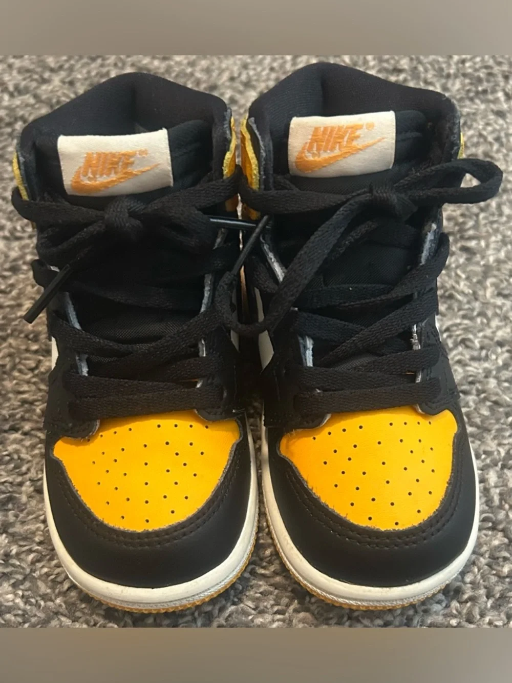 Nike Air Jordan 1 Retro High OG Taxi Yellow Toe TD/PS -Size 7C